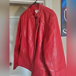 Red Leather coat